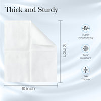 Thumbnail for Fygrip 100 Count (2 Box) XL Disposable Face Towels 10” x 12”, 100% Viscose Fibre, Soft & Skin Friendly Face Towelettes Disposable, Facial Tissue Wipes for Women Cleansing