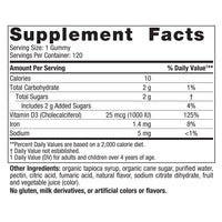 Thumbnail for Nordic Naturals Vitamin D3 Gummies, Wild Berry - 120 Gummies - 1000 IU Vitamin D3, 1.4 mg Iron - Great Taste - Healthy Bones, Mood & Immune System Function - Non-GMO - 120 Servings