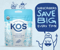 Thumbnail for KOS USDA Organic Blue Spirulina Powder, Phycocyanin - Vegan Algae Superfood - Natural Food Coloring for Smoothies & Protein Drinks, Plant Based, Non GMO - 27 Servings