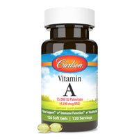 Thumbnail for Carlson - Vitamin A, 15000 IU Palmitate (4500 mcg RAE), Vision Health, Healthy Skin, 120 Softgels