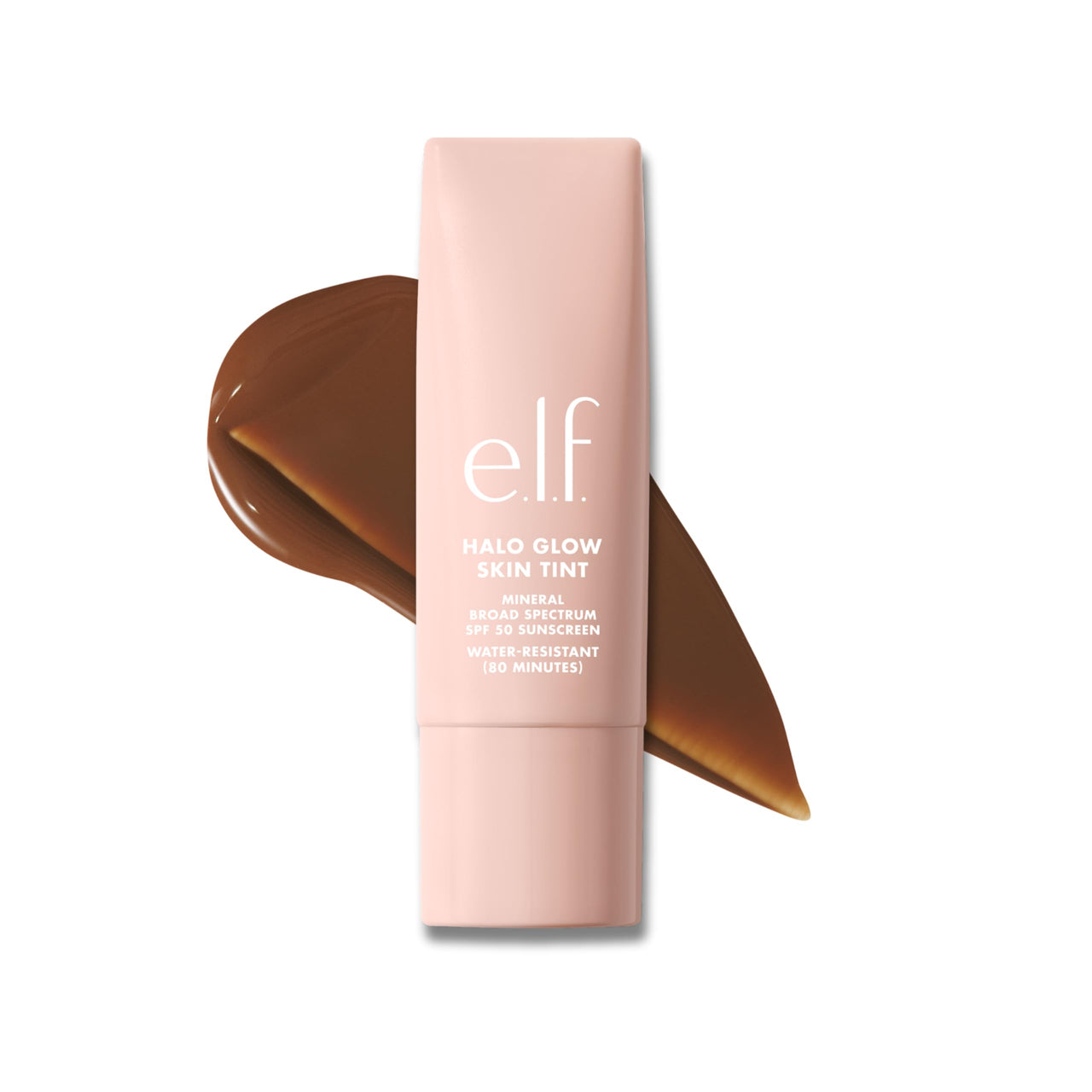 e.l.f. Halo Glow Skin Tint SPF 50, Tinted Moisturizer For Light, Buildable Coverage, Creates A Natural Glow, Vegan & Cruelty-Free, 17 Rich Warm