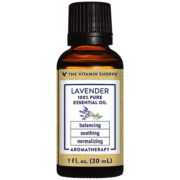 Image 1 of The Vitamin Shoppe Lavender Essential Oil 100% Pure - Calming Balancing Aromatherapy | Steam-Distilled Therapeutic | 1 oz | Relaxation