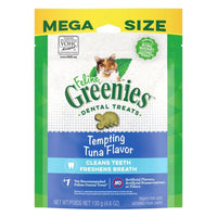 Thumbnail for Greenies Cat Treats, Veterinarian-Recommended Adult Natural Dental Cat Treats, Tempting Tuna Flavor, 4.6 oz. Tub