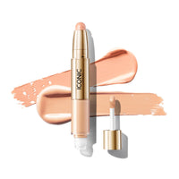 Thumbnail for ICONIC LONDON Radiant Concealer & Brightening Duo | Creamy Liquid + Brightening Crayon Dual Ended Concealer, Cruelty Free, Vegan Makeup (Cool Fair) 0.08 oz