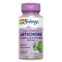 Thumbnail for SOLARAY Artichoke Leaf Extract Capsules 600 mg - Artichoke Supplement for Men & Women, Supports Liver, Digestive & Heart Health, Herbal Support for Adults, Vegan - 60 Veg Caps
