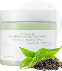 Thumbnail for celimax Ji.Woo.Gae ONE STEP Body Brightening Pad | Exfoliating Pad for Body, For Armpit Under Arm, Knee & Elbow, with Green Tea & White Truffle,110ml (60 pads)