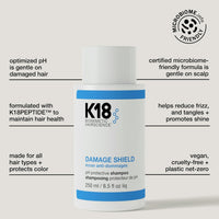 Thumbnail for K18 Damage Shield Shampoo & Conditioner, Smoothing & Protective from Environmental Stressors, Maintains Hair Health, 8.5 Fl Oz x2