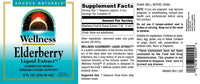 Thumbnail for Source Naturals Wellness Elderberry Liquid Extract for Immune System Support - Sambucus nigra - 8 Fluid oz