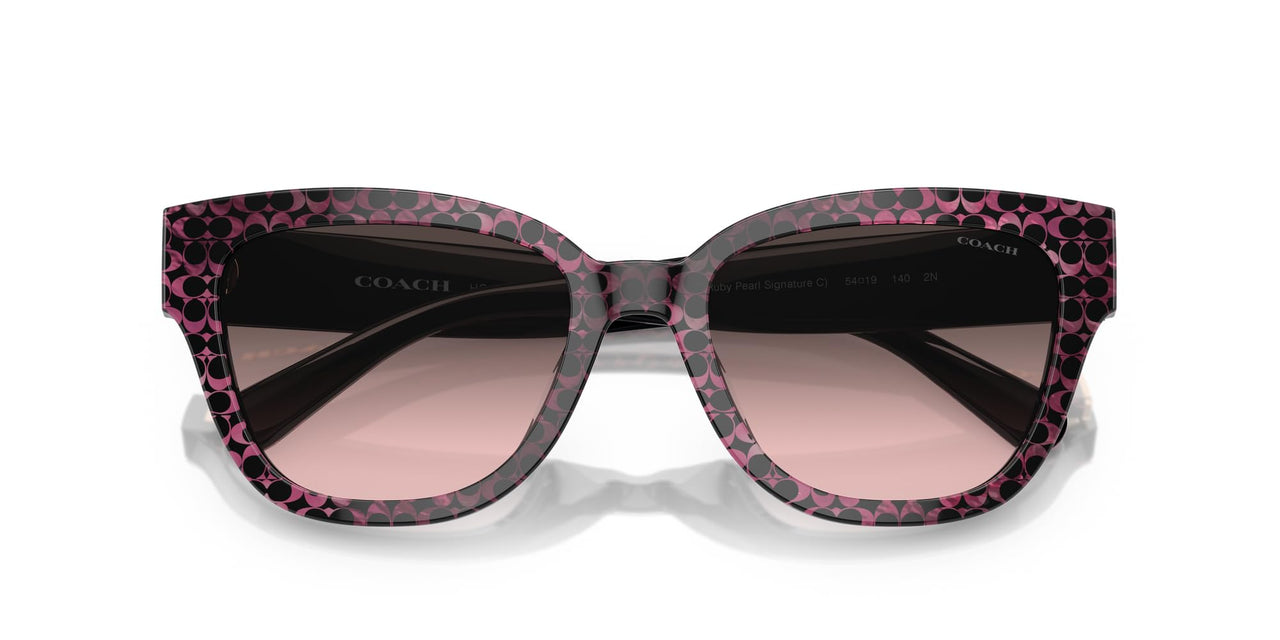 COACH Sunglasses HC 8379 U 578346 Cl920 Ruby Pearl Signature C G