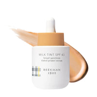 Thumbnail for Beekman 1802 Milk Tint Face Primer with SPF 43, Tan - Oxybenzone Free - 1 oz - Tinted Mineral SPF, Makeup Primer & Moisturizer - Blends Seamlessly - Good for Sensitive Skin - Cruelty Free