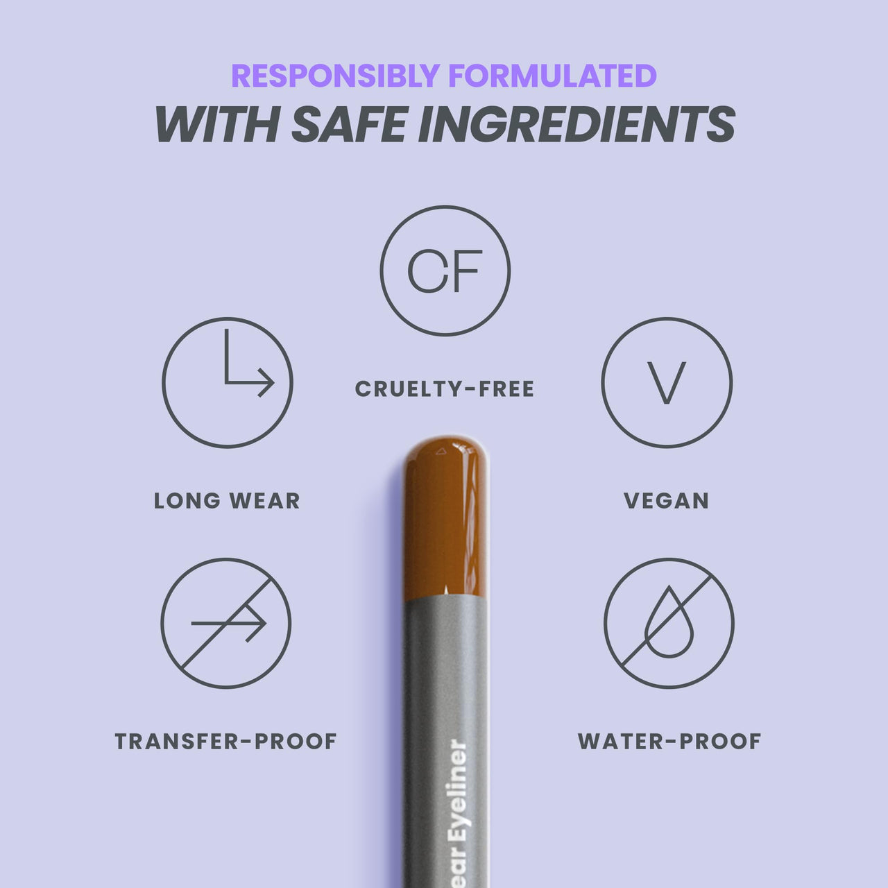 Wonderskin Eyeliner Pencil, 1440 Longwear Brown Eyeliner Pencil - Waterproof, Sharpenable & Smudge Proof (Brown Sugar)