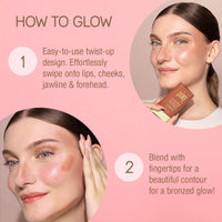 Thumbnail for Pixi On-the-Glow Bronze - BeachGlow, Hydrating Tinted Moisture Bronzer Stick with Ginseng, Aloe Vera & Fruit Extracts, For Cheeks & Lips, 19g / 0.6oz, Paraben-Free