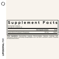Thumbnail for Codeage Liposomal P5P Supplement – Vitamin B6 as Pyridoxal-5'– Phosphate – Liposomal Delivery – Active B6 Form – 3-Month Supply – 1 Capsule Daily – Non-GMO – 90 Capsules