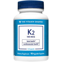 Thumbnail for The Vitamin Shoppe Vitamin K2 MK-7 100 MCG - Bone Density & Arterial Health | Menaquinone-7 | 90 Capsules | Vegan