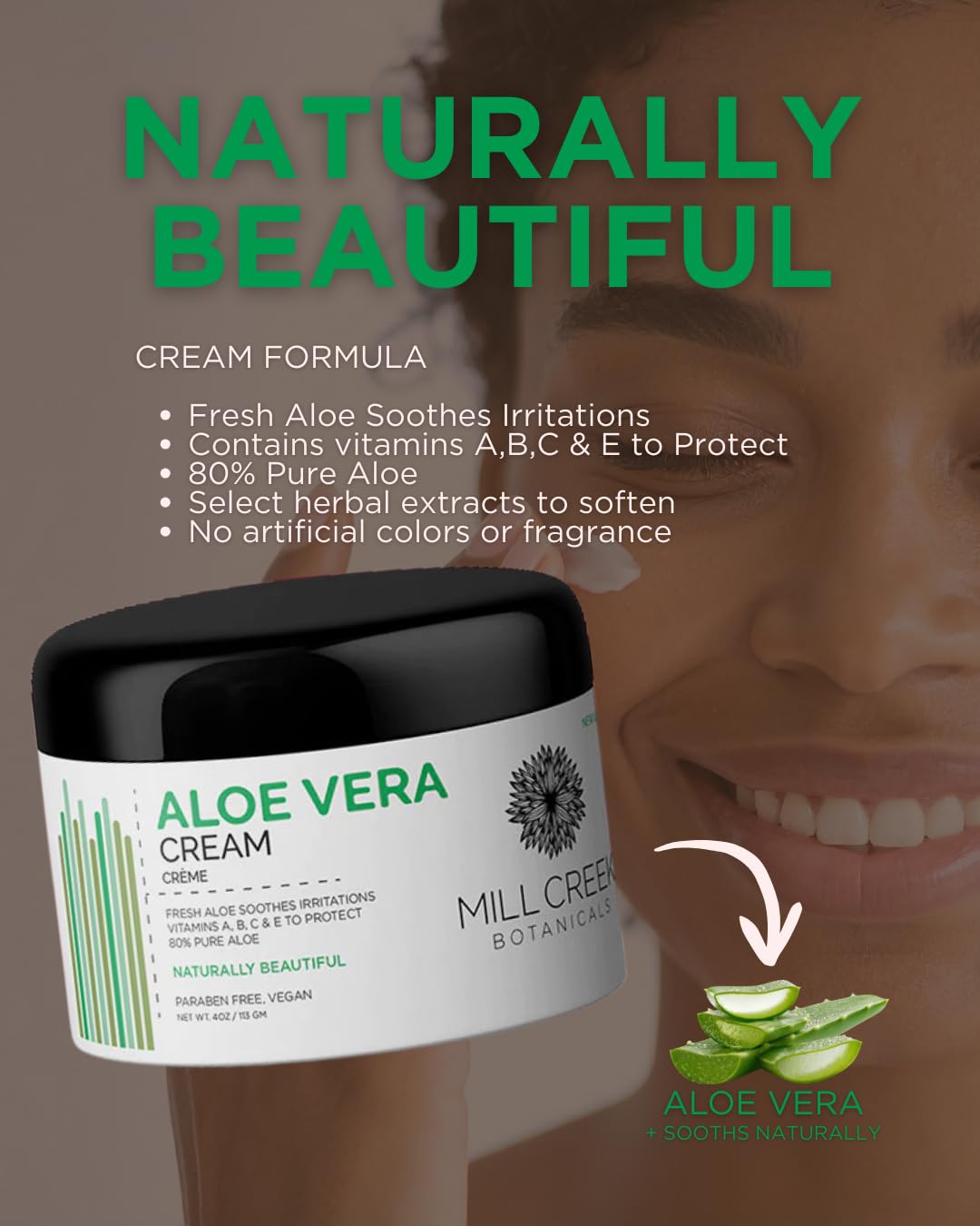 Mill Creek Aloe Vera Cream - 4 oz