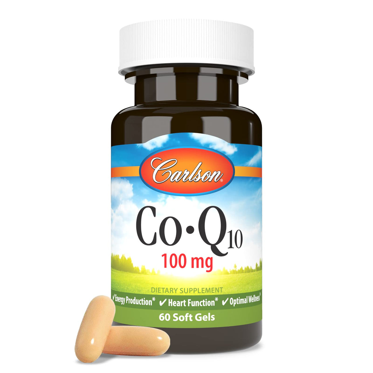 Carlson - Co-Q10, 100 mg, Energy Production & Heart Function, 60 Softgels