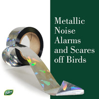 Thumbnail for Dalen Holographic Scare Reflective Tape – Bird Deterrent Tape with Metallic Noise Feature, Broad Application and Easy to Use Bird Scare Ribbon (3/4