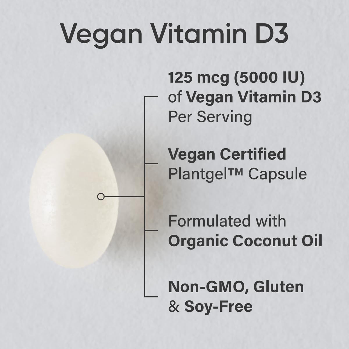 Sports Research® Vegan Supplements Pack - Vegan Vitamin D3 5000iu + Vegan Omega-3 Fish Oil Alternative + Daily Probiotics with Prebiotics, 60 Billion CFU