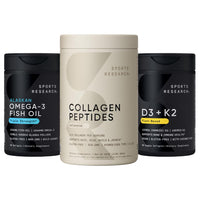 Thumbnail for Sports Research® Multivitamins Pack - Hydrolyzed Type 1 & 3 Collagen Powder Protein, Wild Alaskan Pollock Omega-3 Fish Oil 1250mg & 5000 IU Vitamin D + 100mcg Mk7 Vitamin K
