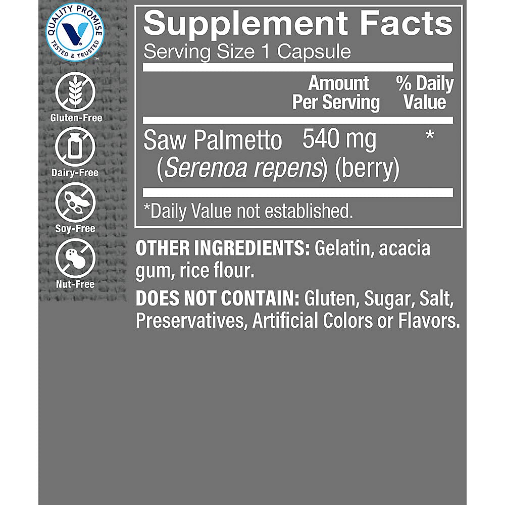 The Vitamin Shoppe Saw Palmetto Berries 540MG (100 Capsules) (100 Capsules)