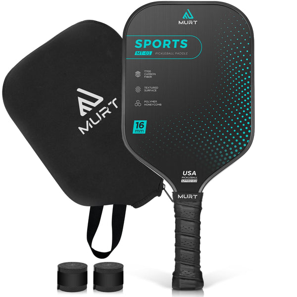 MURT Pickleball Paddle, T700 Carbon Fiber Pickleball Paddles with Cover,2024 USAPA Approved, High Grit & Spin, Honeycomb Core, Pickleball Gifts, 16mm