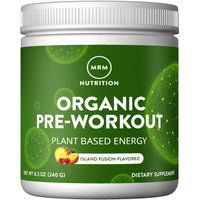 Thumbnail for MRM Nutrition Organic Pre-Workout Powder - Women & Men, 150 mg Natural Caffeine & Adaptogens, Pure Energy, Focus & Blood Flow, Vegan, Certified Organic, Non-GMO - 20 Servings, Island Fusion Flavor