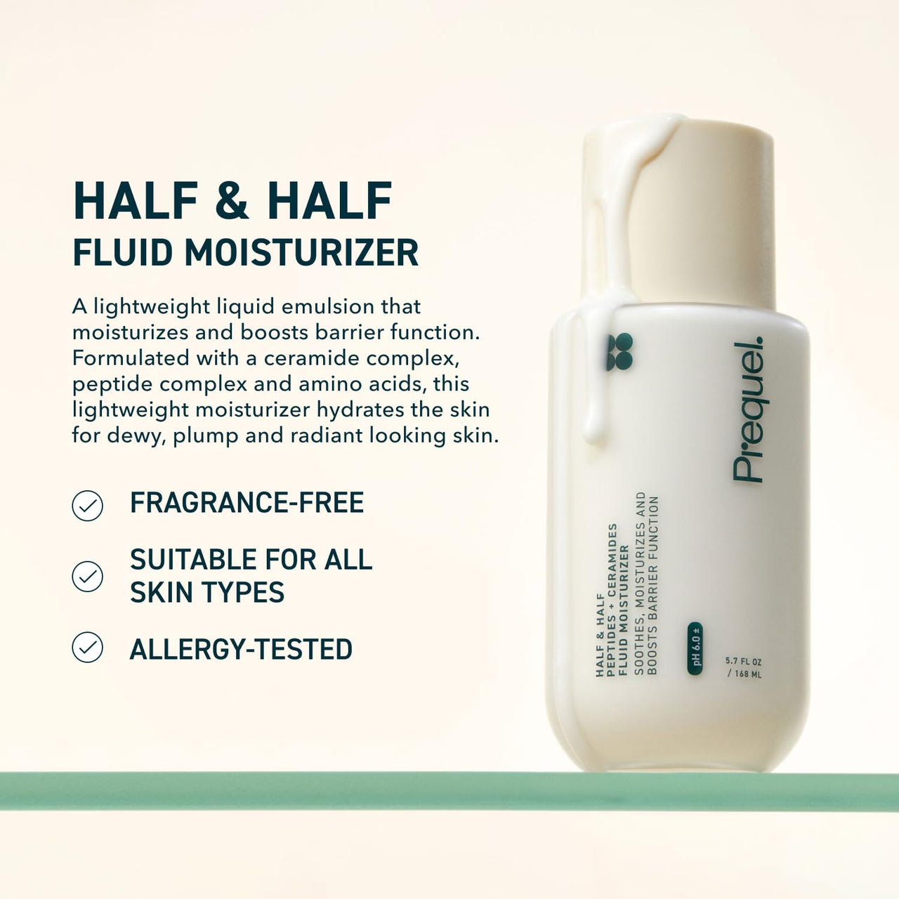 Prequel Skin Half and Half Fluid Moisturizer Lightweight Face Cream