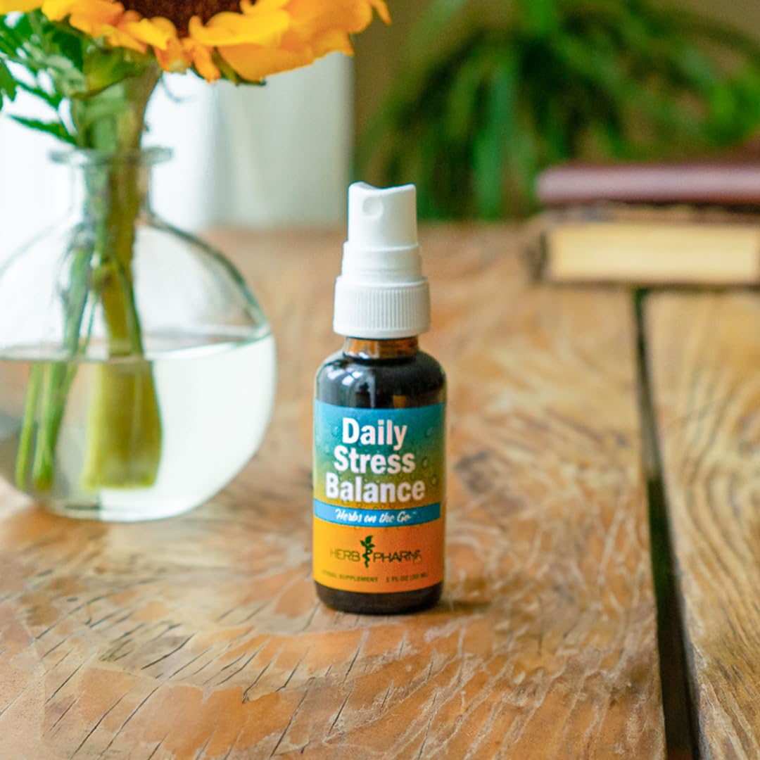 Herb Pharm Herbs on The Go Portable Spray, Daily Stress, 1 Fl Oz