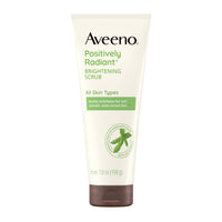 Thumbnail for Aveeno Positively Radiant Brightening Face Scrub & Exfoliating Daily Face Wash, Moisture-Rich Soy Extract, Oil-Free, Soap-Free, Hypoallergenic, Non-Comedogenic, Improves Tone & Texture, 7 oz