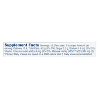 Thumbnail for Manuka Health Manuka Honey Lozenges – 15 Blackcurrant Flavored Lozenges – Natural Throat Lozenges Infused with Raw Manuka Honey and Vitamin C for Immune Support