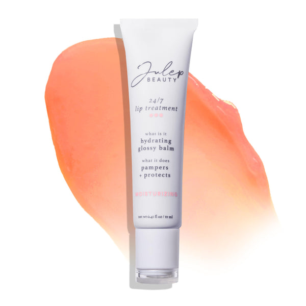 Julep 24/7 Lip Treatment – Hydrating & Glossy Lip Balm and Lip Sleeping Mask with Shea Butter – Moisturize, Protect & Soothe – Vegan & Cruelty-Free - Heart of Glass (Sheer Coral)