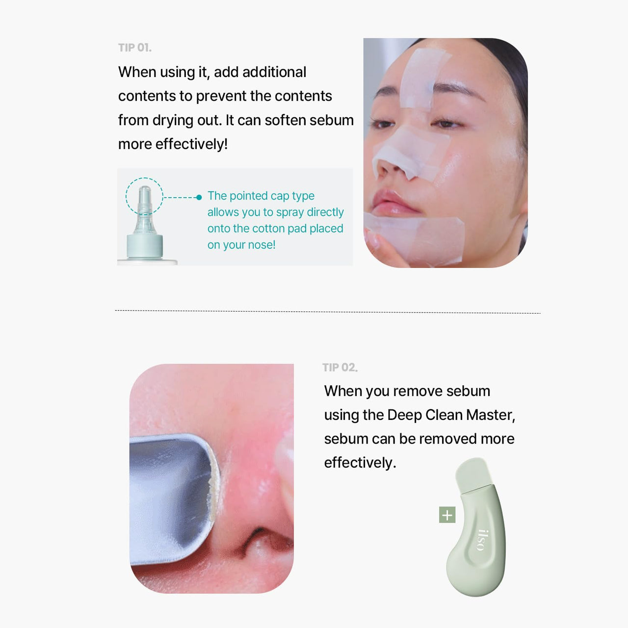 ILSO Super Melting SEBUM Softener + Deep Clean Master + 1/3 Saving Cotton Pad