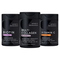 Thumbnail for Sports Research® for Her Pack - Biotin-Infused Collagen Peptides Complex + Biotin 10,000mcg + High Potency Vitamin C
