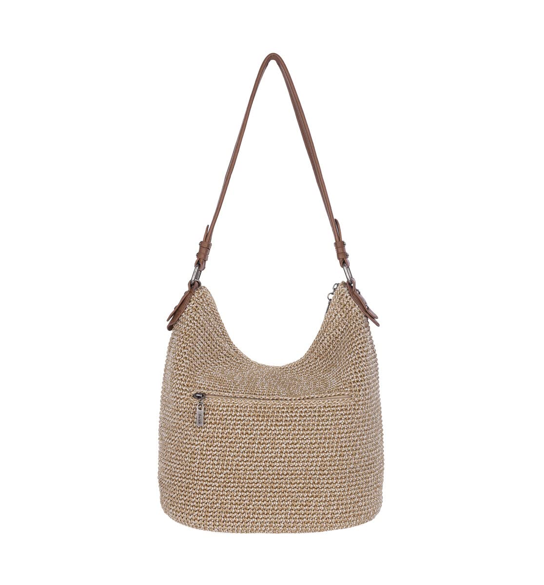 The Sak Sequoia Hobo Bag - Hand Crochet Women's Handbag for Everyday & Travel - Durable, Large Purse With Shoulder Bag Strap & Zipper Pocket - Bamboo
