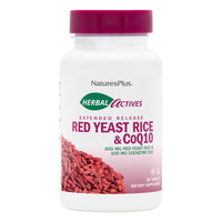 Thumbnail for NaturesPlus Herbal Actives Red Yeast Rice 600mg & CoQ10 100mg, Extended Release - 30 Vegan Tablets - Maximum Potency Supplement, Antioxidant - Vegetarian, Gluten-Free - 30 Servings