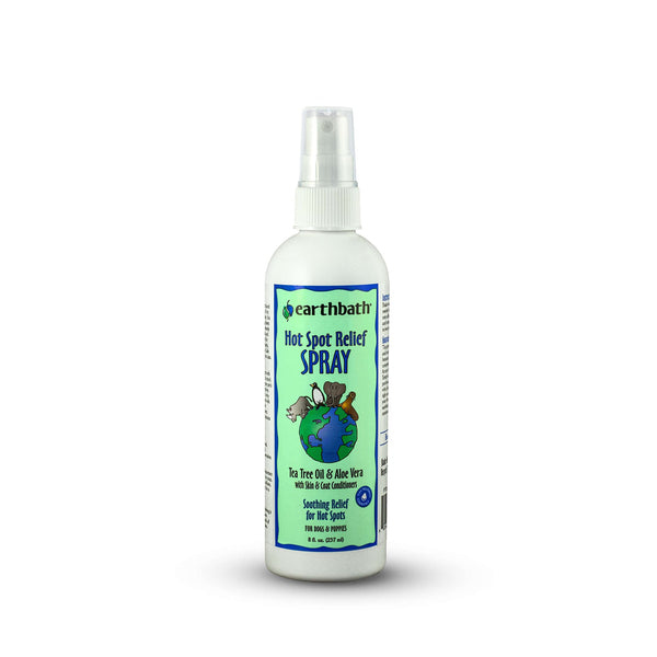 Earthbath, Hot Spot Relief Spray - Tea Tree Oil Hot Spot Treatment for Dogs, Best Dog Shampoo for Itching & Skin Conditions, Made in USA, Cruelty Free Itch Relief for Dogs - 8 Oz (1 Pack)