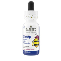Thumbnail for Zarbee's Kids Melatonin Sleep Supplement Liquid, 1mg Melatonin, Drug-Free & Effective, Easy to Take Natural Berry Flavor for Kids Ages 3 and Up, 1 Fl Oz Bottle