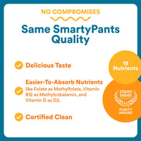 Thumbnail for SmartyPants Men's Multivitamin Gummies, Omega 3 (DHA/EPA), Methylfolate, Vitamin D3, C, Vitamin B12, B6, Vitamin A, K, Zinc & Selenium, Gluten Free, 90 Count (30 Day Supply)