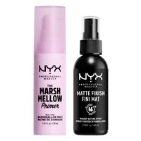 Thumbnail for NYX PROFESSIONAL MAKEUP Marshmellow Smoothing Primer + Makeup Setting Spray, Matte Finish, Long-Lasting Face Mist for up to 16HR Wear (Pack of 2)