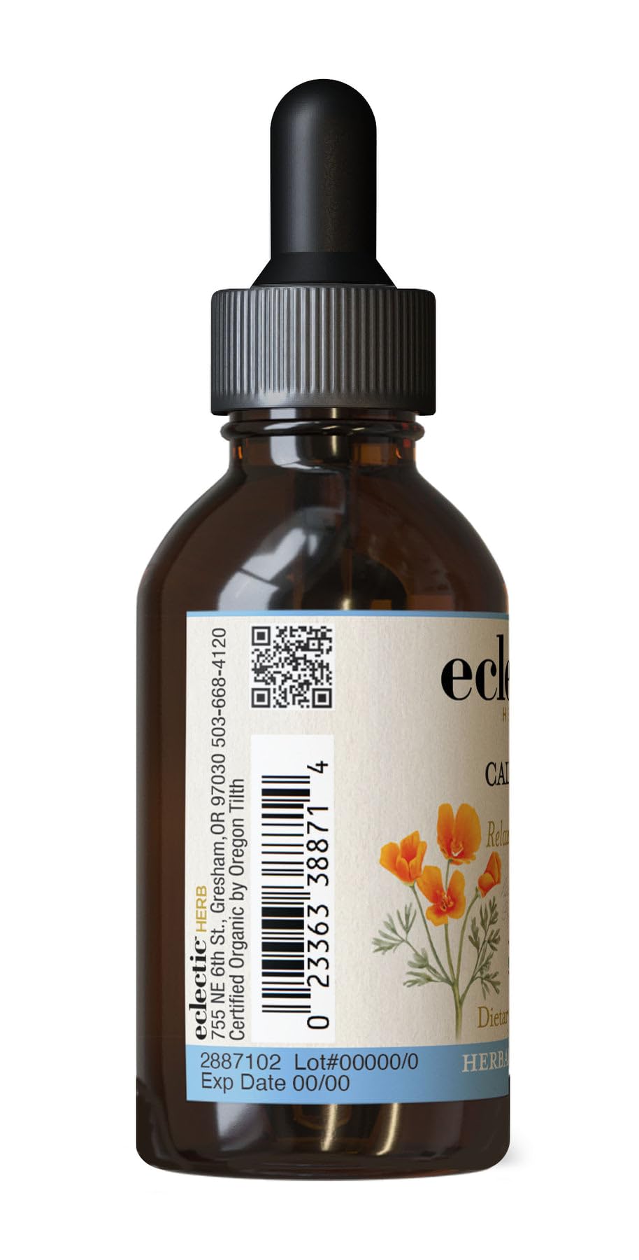 Eclectic Herb Organic California Poppy Extract - 2 oz - Highly Concentrated 1:2 Fresh Herb Strength - Promotes Relaxation and Soothes Nervous Tension - Pure Herbal Extract
