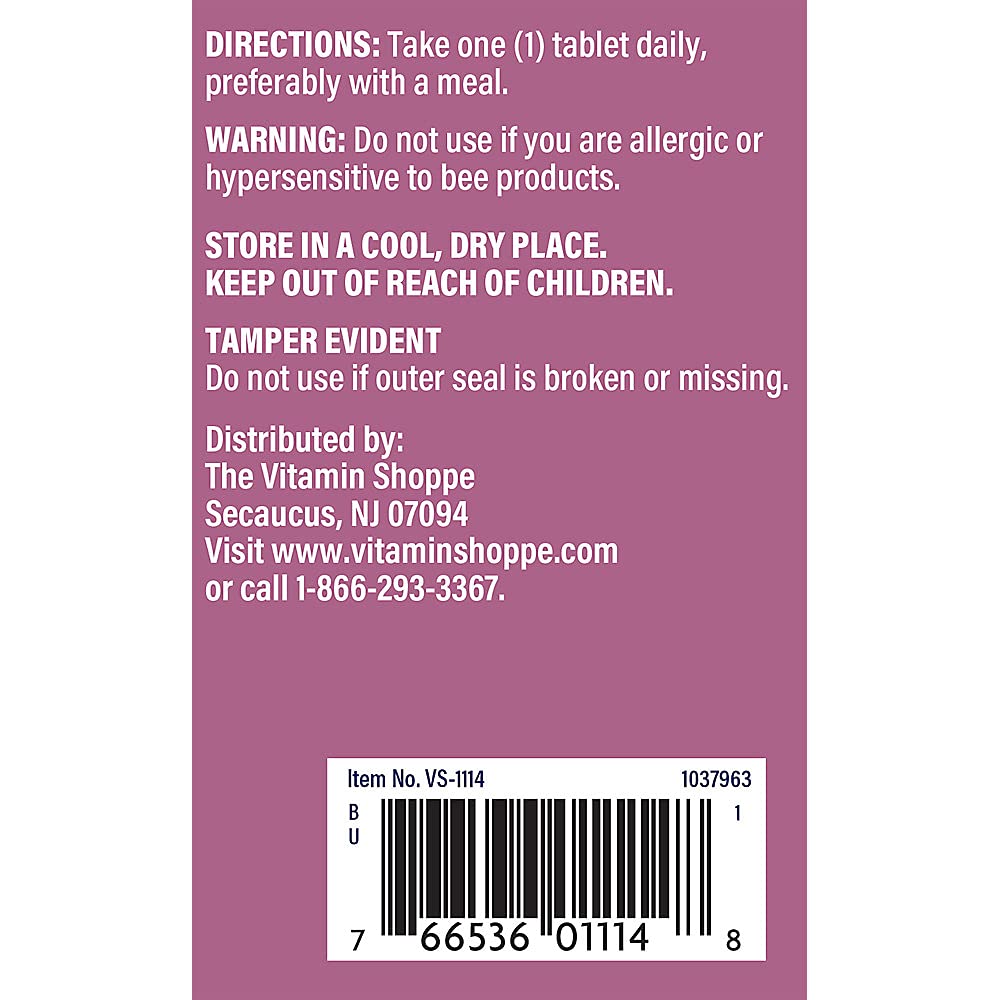 The Vitamin Shoppe Bee Pollen Complex 1,000MG, Superfood with (300 Tablets)