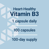 Thumbnail for Life Extension Vitamin B3 Niacin, Heart Health, Cholesterol & Energy Support, Gluten-Free, Non-GMO, 100 Capsules