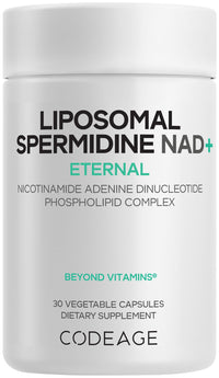 Thumbnail for Codeage Liposomal Spermidine NAD+ Spermidine Supplement - 500 Mg NAD+ Vitamin C - Liposomal Delivery - Nicotinamide Adenine Dinucleotide Pills - 1 Capsule Per Serving - Vegan, Non-GMO - 30 Capsules