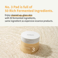 Thumbnail for numbuzin No.3 Toner Pads | Radiance Glowing Jumbo Essence Pad | Clear Glass Skin, Texture Care | Biodegradable Vegan Pads, Fermented Ingredients, Niacinamide | 70 pads/5.07 fl. oz.