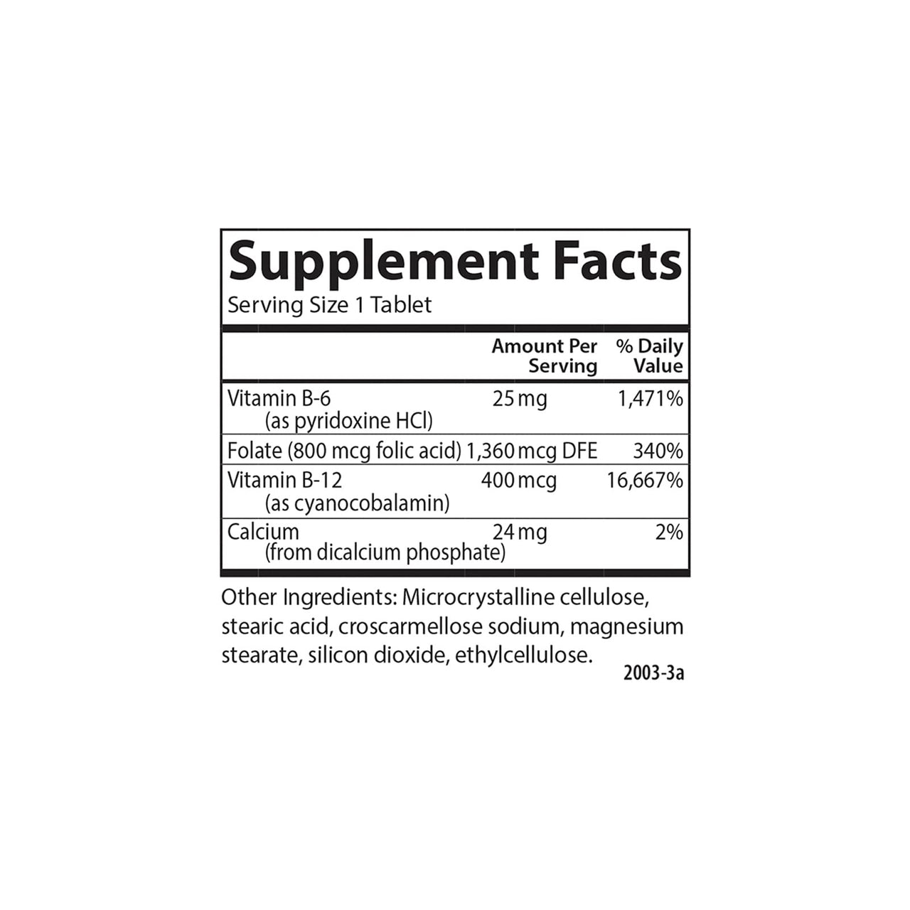 Carlson - Tri-B, Vitamin B Complex, 25 mg Vitamin B-6, 400 mcg Vitamin B-12, Folic Acid Energy Pills, Promote Cardiovascular Health, B Complex Vitamins, B12 Supplement, B Vitamin Complex, 360 Tablets