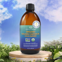 Thumbnail for QUEEN OF THE THRONES Organic Golden Castor Oil | 100% Pure for Hair, Skin, Nails, Brows & Lashes | Hexane-Free | USDA Certified [16.9oz (500ml)]