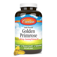 Thumbnail for Carlson - Golden Primrose, 1300 mg Evening Primrose Oil, Cold-Pressed, Healthy Skin, Women's Health & Optimal Wellness, 90 Softgels