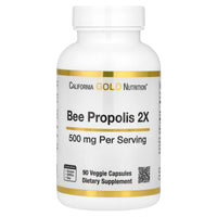 Thumbnail for California Gold Nutrition Bee Propolis 2X Potency, Concentrated Extract 500 mg, Equivalent to 1000 mg of Natural Propolis, Support Immune Health & Vitality, 90 Veggie Capsules