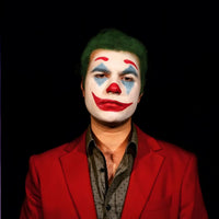 Thumbnail for Halloween Joker Clown Makeup Kit - Joker Make Up Kit Includes White Red Black Blue Oil Based Face Body Paint and 20g Green Temporary Hair Color Wax, Powder Puff and 3 Blue Brushes, for Joker Cosplay