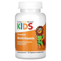 Thumbnail for California Gold Nutrition Chewable Multi-Vitamin with Vitamin A, Vitamin C, Vitamin E and Apple Fruit Powder for Children, Assorted Fruit, 180 Vegetarian Tablets